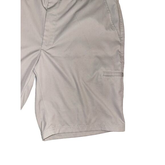Pebble Beach Shorts Mens 38 Performance Light Gray‎ Golf Flat Front Tech Pocket - Picture 3 of 7